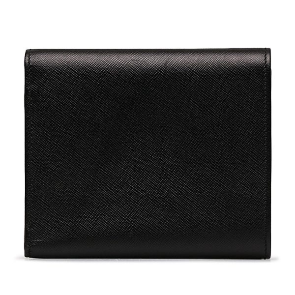 fhh6kw9hlds4mp3w 3 Prada Saffiano Bifold Wallet Black Leather