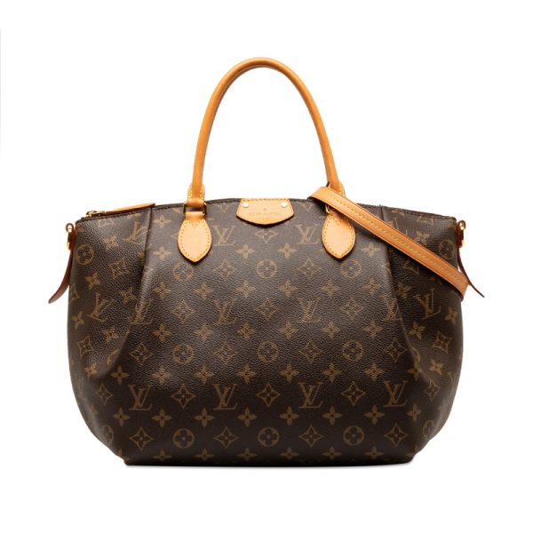 fhiwkl0xq33uz2xz 1 Louis Vuitton Monogram Turenne MM Shoulder Bag 2WAY Brown