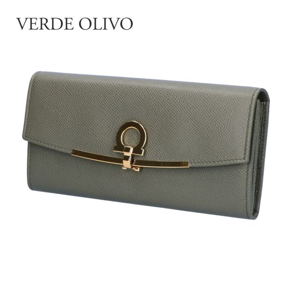 fl 22d150e FERRAGAMO long wallet Gancini clip