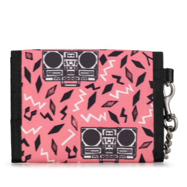 fth8klia3ffj4y4k 3 Saint Laurent Radio All Over Pattern Trifold Wallet Pink Black Nylon