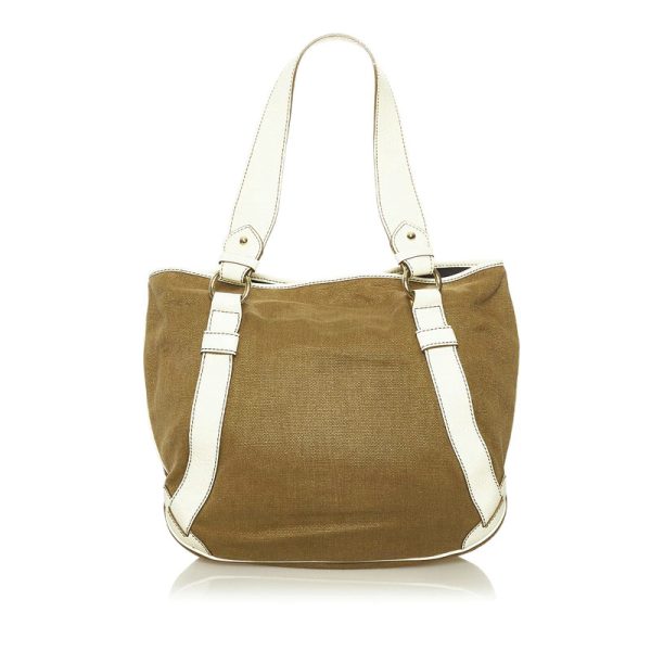 fzedua9ffz7i0v98 3 Celine Shoulder Bag Tote Bag Light Brown White Canvas Leather