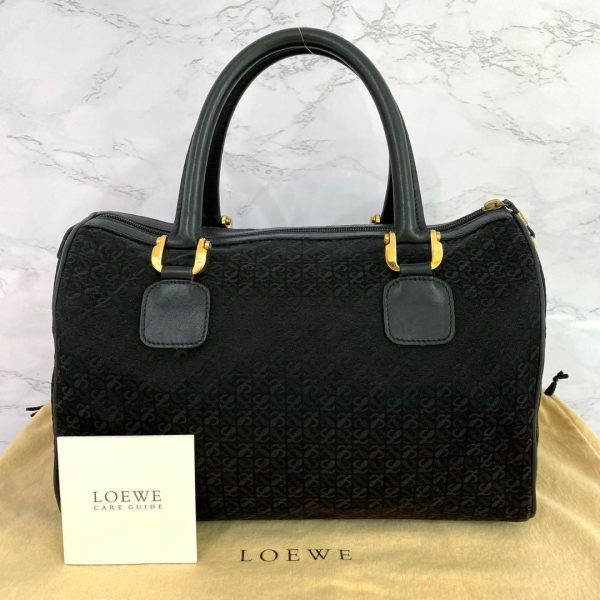 g00228 Loewe Anagram Mini Boston Bag Black