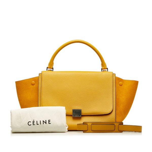 g7ax37xcomkrwxdu 17 Celine Trapeze Medium Shoulder Bag Yellow