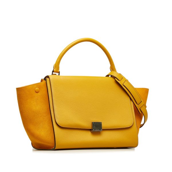 g7ax37xcomkrwxdu 2 Celine Trapeze Medium Shoulder Bag Yellow