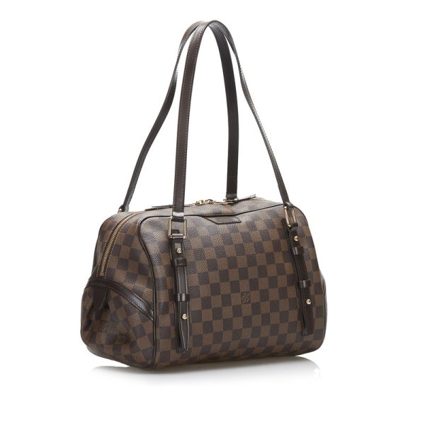 gef8xpi7h1w85hf9 2 Louis Vuitton Damier Rivington GM Shoulder Bag Brown