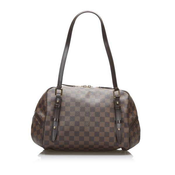 gef8xpi7h1w85hf9 3 Louis Vuitton Damier Rivington GM Shoulder Bag Brown