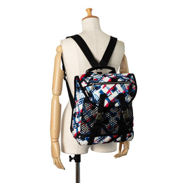 glxo3x9d92y5u8fv 9 CHANEL Cocomark Airline Rucksack Backpack White Multicolor