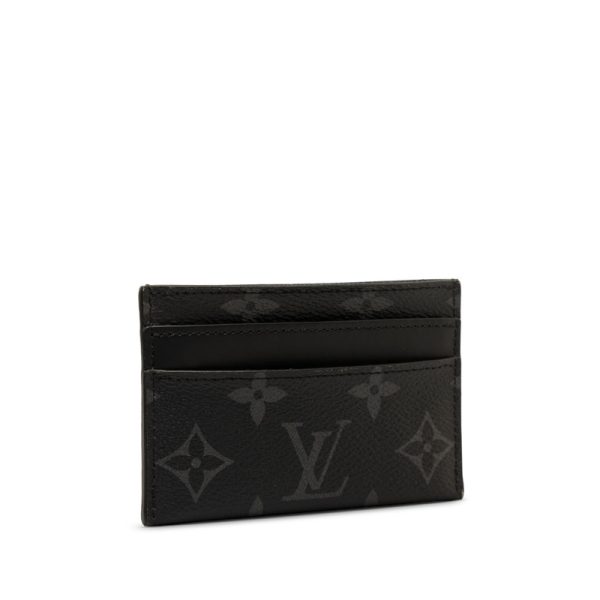 gmv8yw9i39a3j20v 2 Louis Vuitton Eclipse Porto Cult Double Card Case M62170 Black