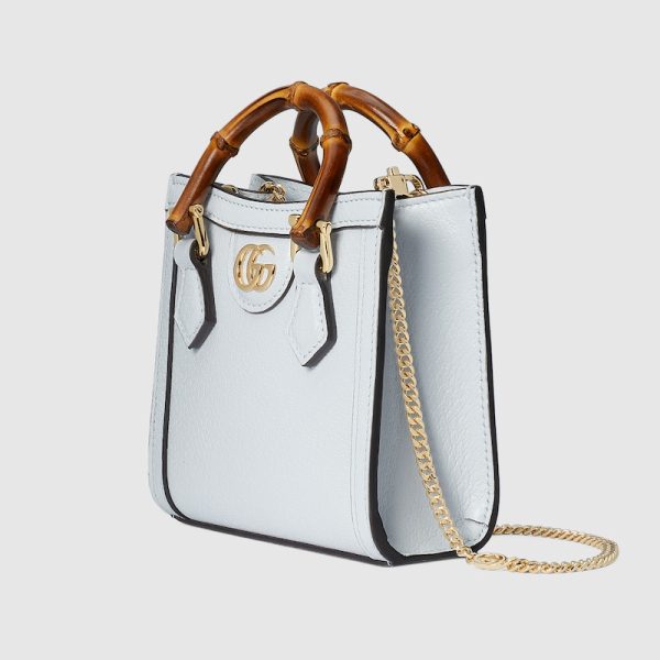 gu 1493 2 Gucci Diana Super Mini Bag Light Blue