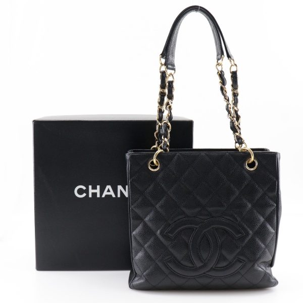 h151424115 9 CHANEL Chain Tote Bag Matelasse Caviar Skin Black Shoulder Bag