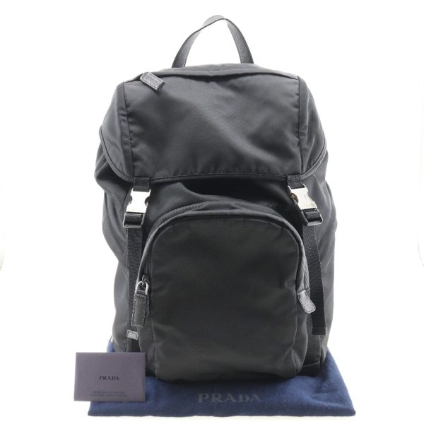 h212223871 9 PRADA Rucksack Daypack Nylon NERO Shoulder Bag