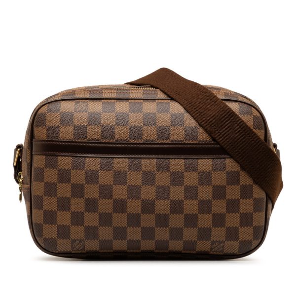 h39h71zuole0ogjc 1 Louis Vuitton Damier Reporter PM Shoulder Bag Brown