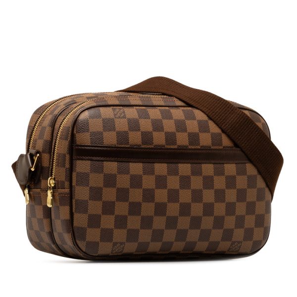 h39h71zuole0ogjc 2 Louis Vuitton Damier Reporter PM Shoulder Bag Brown