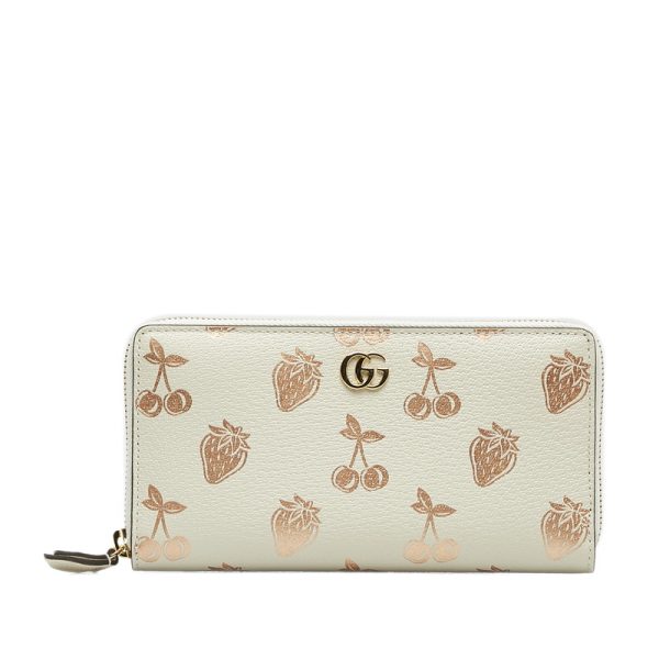 h4t4t2ewa1pemo5s 1 Gucci GG Marmont Cherry Strawberry Long Wallet White