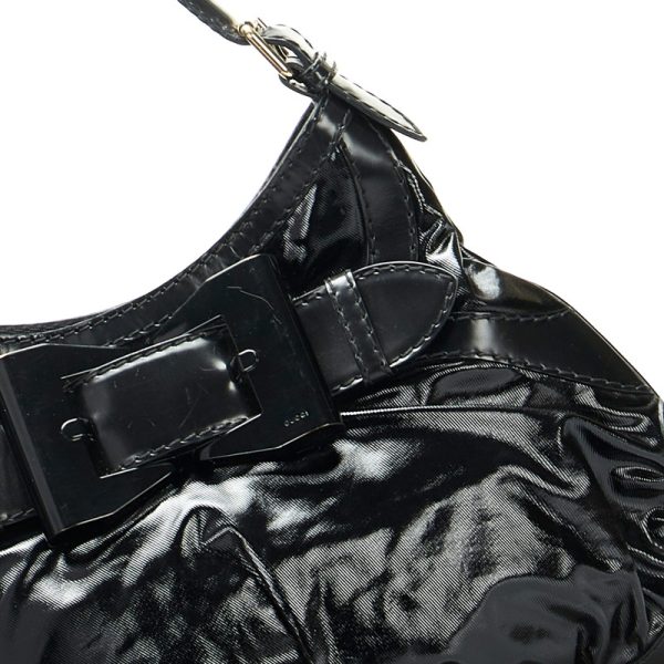 h8hy4va5180h2jg4 9 Gucci Ribbon Hobo Bag Black Patent Leather