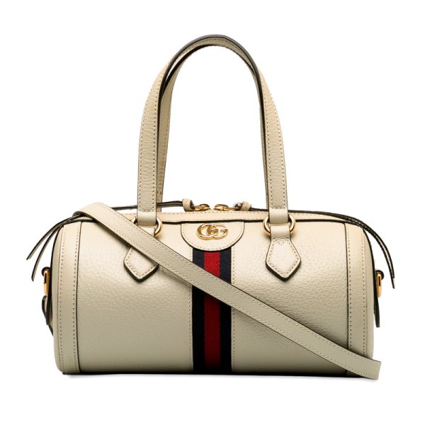 hazl1uszgir9zq07 1 Gucci GG Ophidia Handbag Shoulder Bag 2way 602577 White Leather