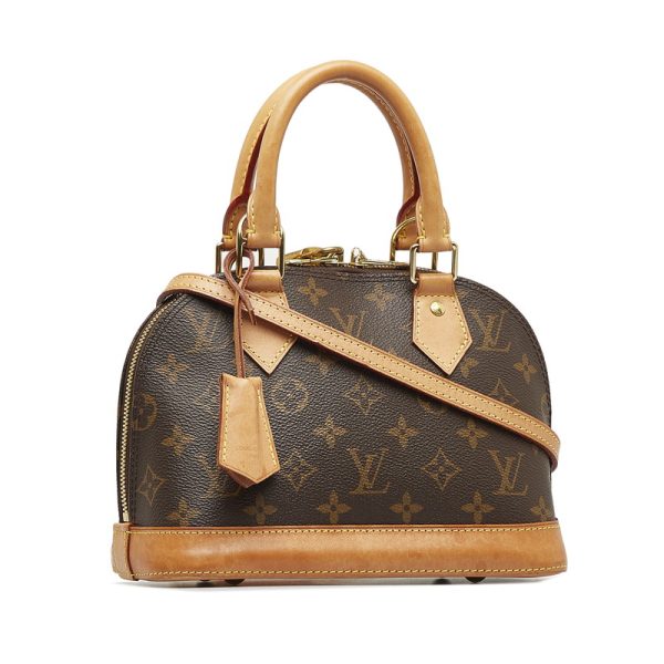 he548hm4sj7ubjm7 2 Louis Vuitton Monogram Alma BB Shoulder Bag M53152 Brown