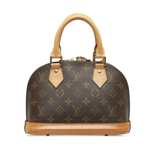 he548hm4sj7ubjm7 3 Louis Vuitton Monogram Alma BB Shoulder Bag M53152 Brown