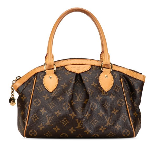 hn7yeeb154zasaug 1 Louis Vuitton Monogram Tivoli PM Handbag M40143 Brown PVC Leather