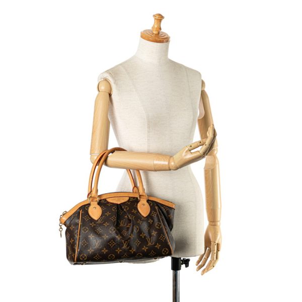 hn7yeeb154zasaug 16 Louis Vuitton Monogram Tivoli PM Handbag M40143 Brown PVC Leather