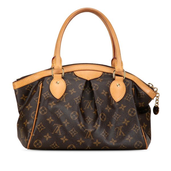 hn7yeeb154zasaug 3 Louis Vuitton Monogram Tivoli PM Handbag M40143 Brown PVC Leather