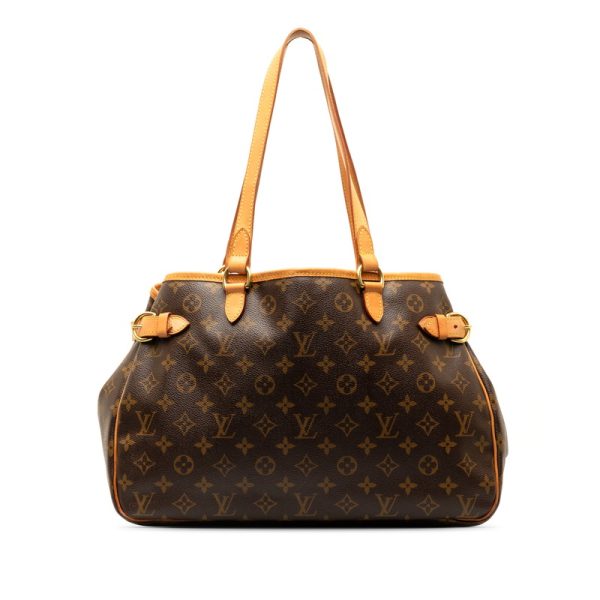 hqjcrb2hhpi0s3wk 1 Louis Vuitton Monogram Batignolles Shoulder Bag Brown