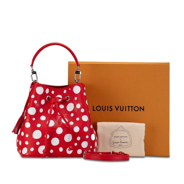 hy1txg8fwg4fuyr7 10 Louis Vuitton Monogram Empreinte Neo Noe BB Handbag Shoulder Bag 2WAY M46413 Red White Leather