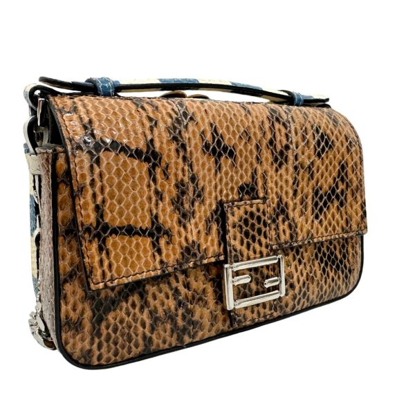 xrdDAF7OJpU9Y411j2434612562485060814t24012901 FENDI Shoulder Bag Flowerland Python Brown