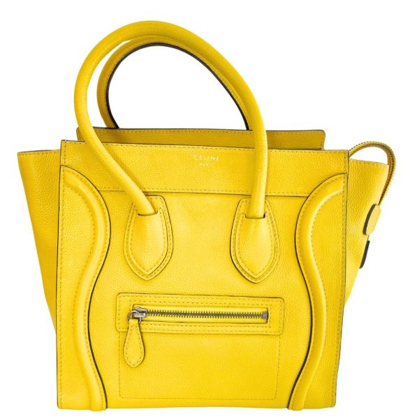 xrdDAF7OgQfgo459j3501965678918922543t24012903 Celine Luggage Handbag Micro Shopper Leather Yellow