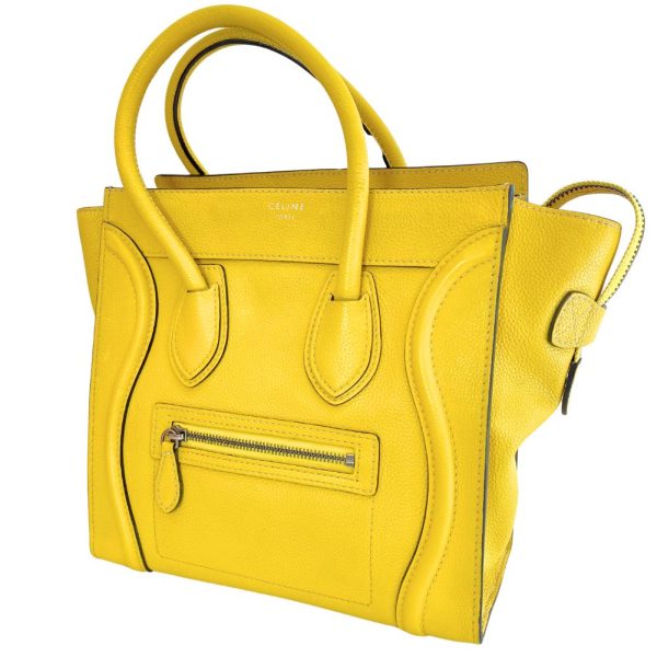 xrdDAF7OgQfgo461j5652434501724799453t24012903 Celine Luggage Handbag Micro Shopper Leather Yellow