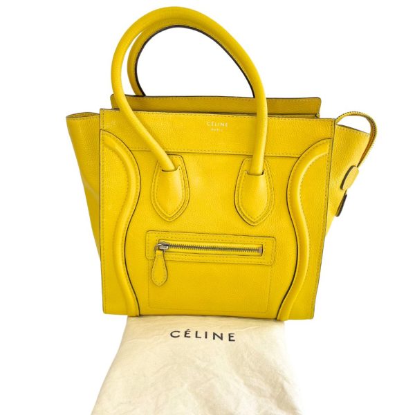 xrdDAF7OgQfgo469j429384839838597659t24012904 Celine Luggage Handbag Micro Shopper Leather Yellow