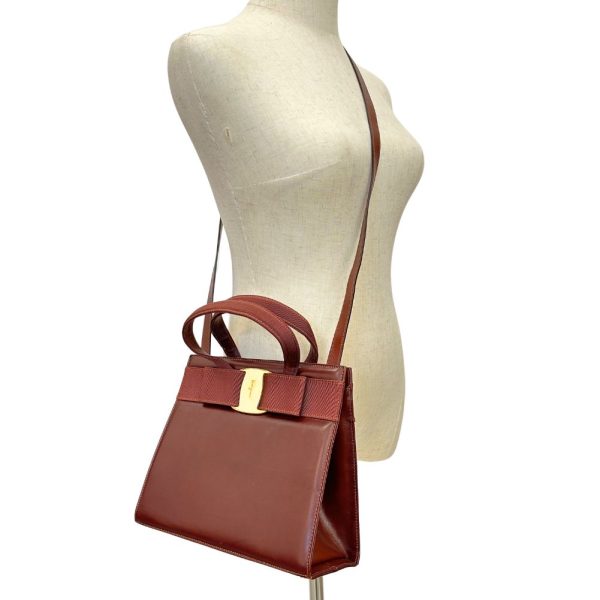 xrdDAF7OJpU9Y47j8416518764981346716t24012901 Salvatore Ferragamo Vara ribbon shoulder bag calf brown