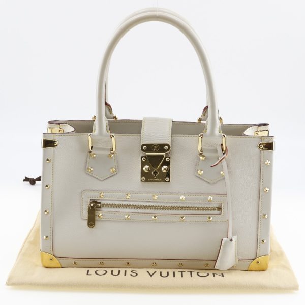 i111624055 1 10 LOUIS VUITTON Fabreau Handbag Suhari Line Goatskin White