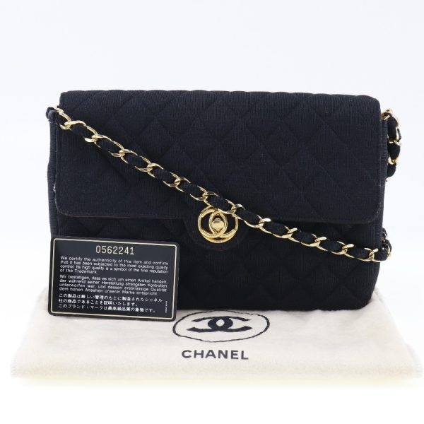 i111624120 10 CHANEL Chain Shoulder Bag Cotton Crossbody Turn Lock