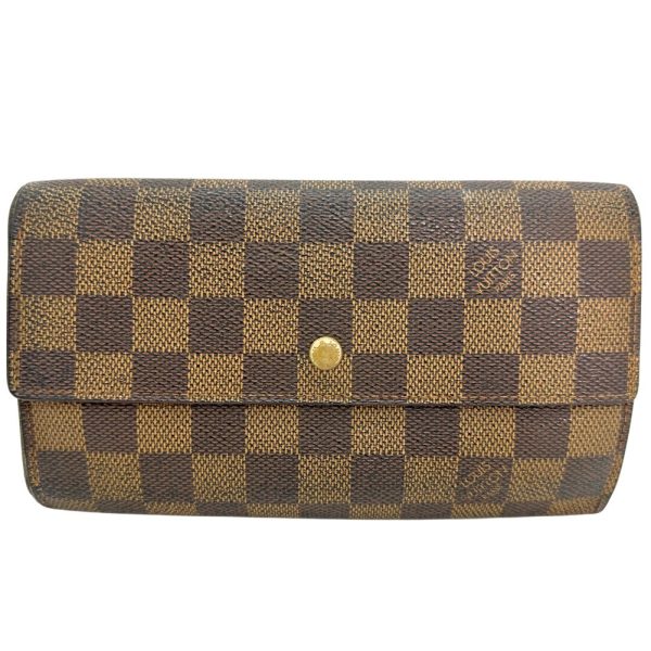 xrdDAF7 7EL7wo85j3336459233856125268t24020606 LOUIS VUITTON Long Wallet Damier Canvas Snap Button