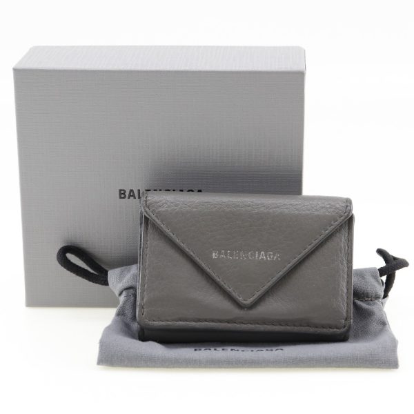 i120824077 10 BALENCIAGA Paper Wallet Trifold Wallet Calf Snap Button Paper Wallet