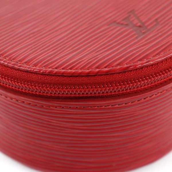 i131523079 11 1 LOUIS VUITTON Ecran Bijoux Pouch Jewelry Case M48227 Epi Red