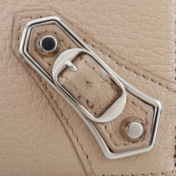 i131523133 11 BALENCIAGA Classic Continental Zip Long Wallet Goatskin Beige