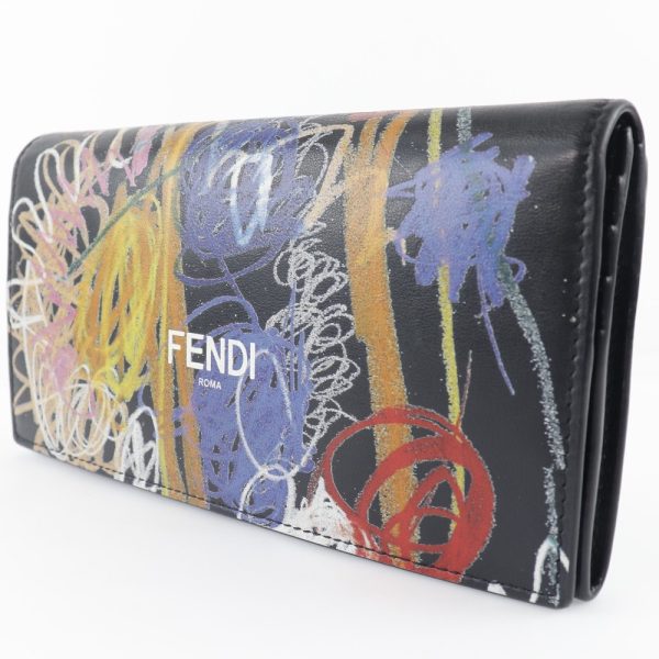 i131523135 2 FENDI Long Wallet Noel Fielding Collaboration Continental Black