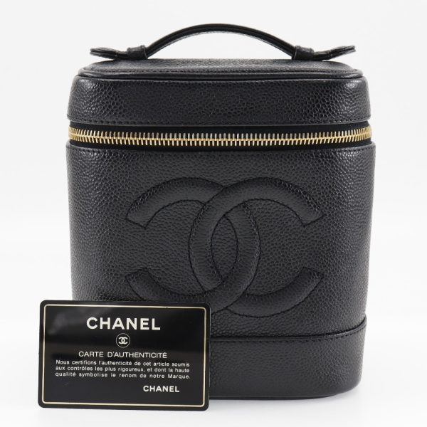 i131824270 10 CHANEL Vanity Handbag Caviar Skin Handbag Zipper Vanity