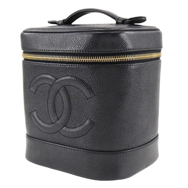 i131824270 2 CHANEL Vanity Handbag Caviar Skin Handbag Zipper Vanity