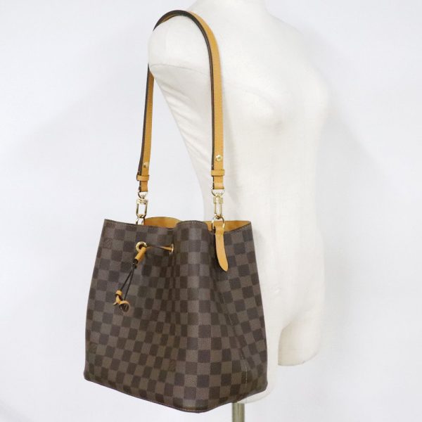 i151523011 9 LOUIS VUITTON Neonoe Shoulder Bag N40213 Damier Canvas Brown