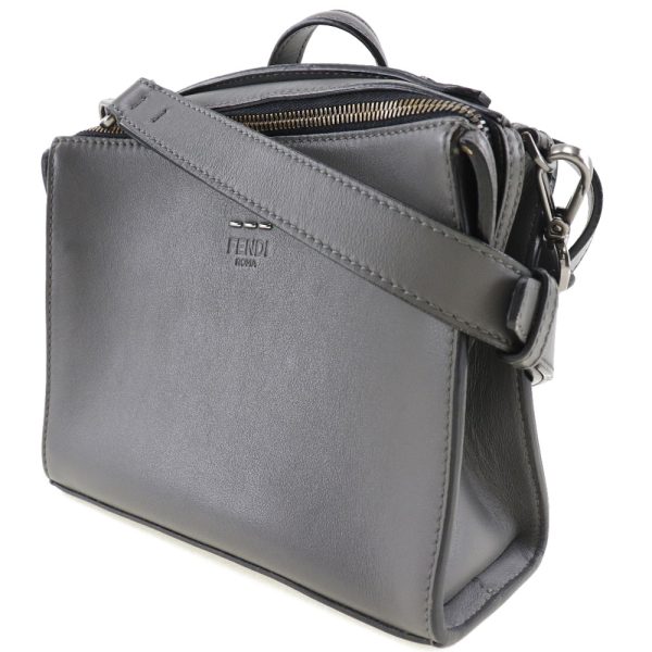 i151523016 2 FENDI Mini Messenger 2WAY Shoulder Leather Gray