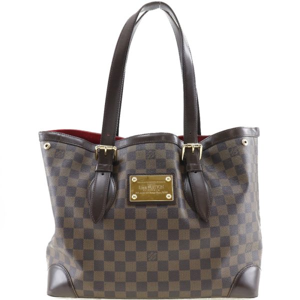 i151523133 1 LOUIS VUITTON Hampstead MM Tote Bag Damier Canvas Brown