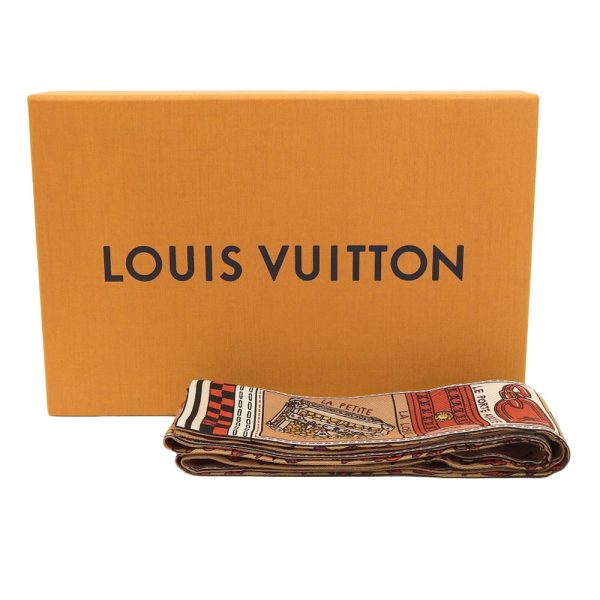 i151523162 64 LOUIS VUITTON Bando BB Scarf Jude M70856 Silk Brown Red