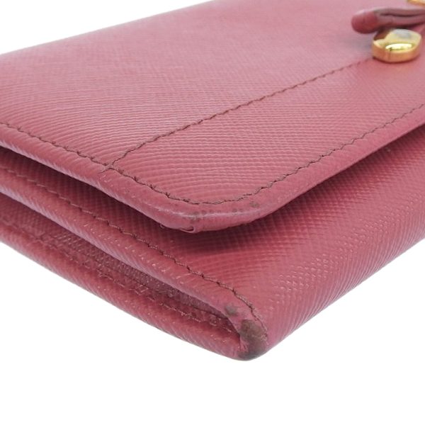 i151523228 5 Prada Long Wallet Ribbon 1M1132 Saffiano Peonia Pink Wallet