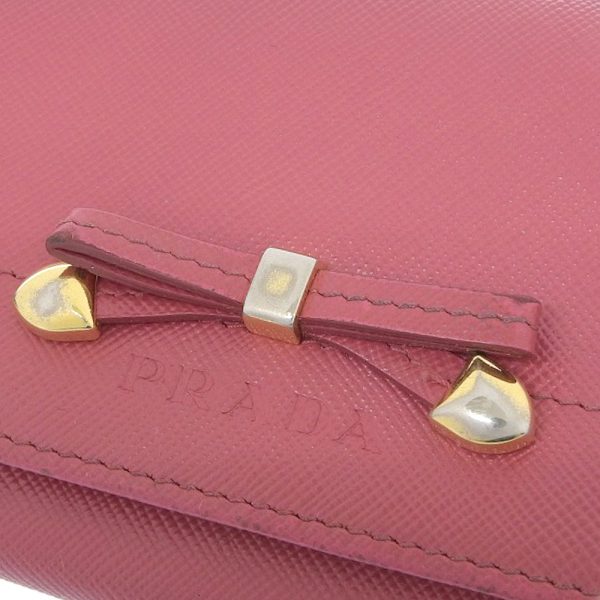 i151523228 6 PRADA long wallet ribbon 1M1132 Saffiano Peonia