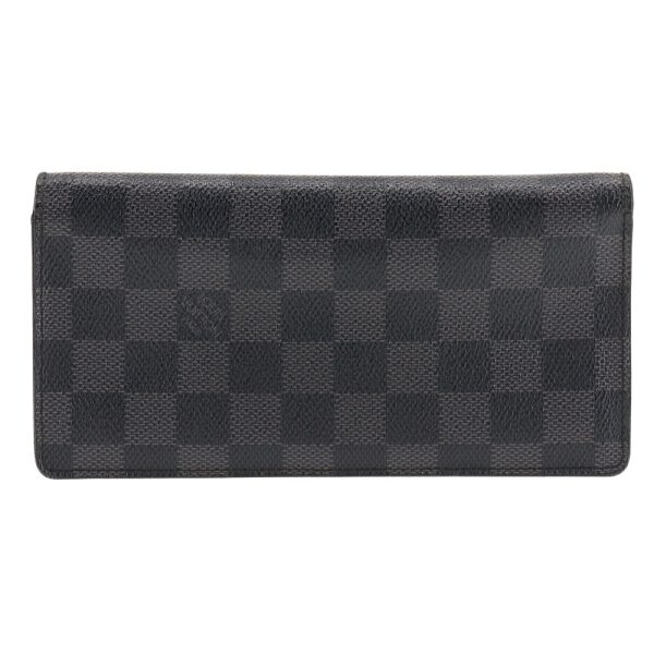 i151624001 1 LOUIS VUITTON Portefeuille Brothers Long Wallet N62665 Damier Graphite