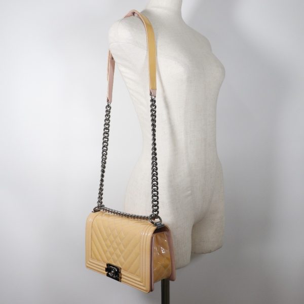 i151624011 10 Chanel Chain Shoulder Boy Patent Leather Yellow Shoulder Bag Flap