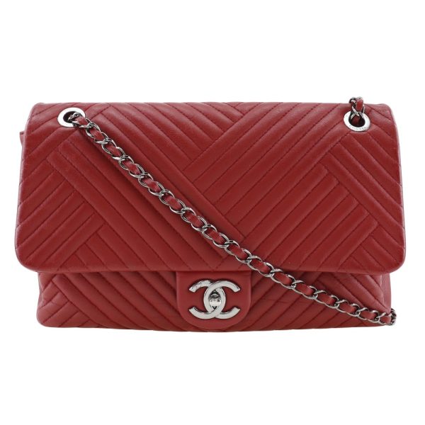 i151624012 1 CHANEL Chain Shoulder Bag Lambskin Red Shoulder Bag